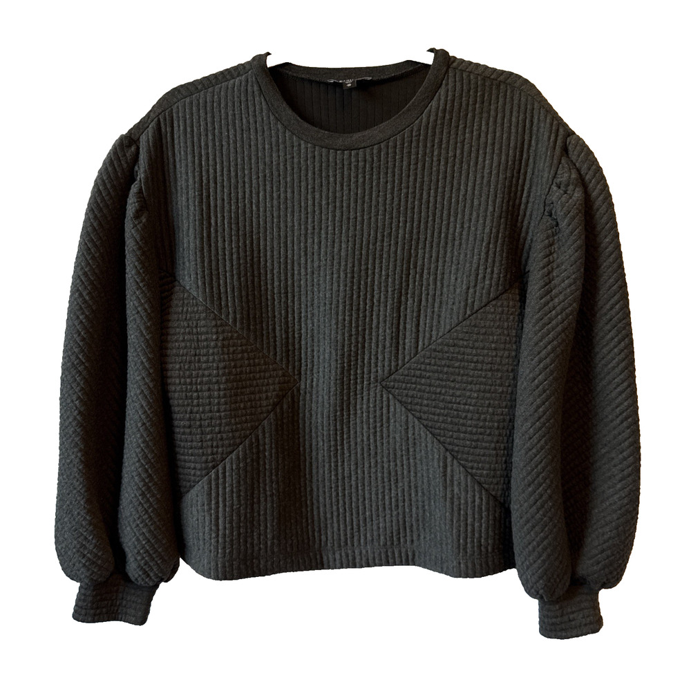 Express Sweater Womens XS Boho‎ Chic Oversized Balloon Sleeve Ribbed Stretch Top